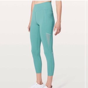 Lululemon Chase The Pace 7/8 Tight 25” Turquoise
